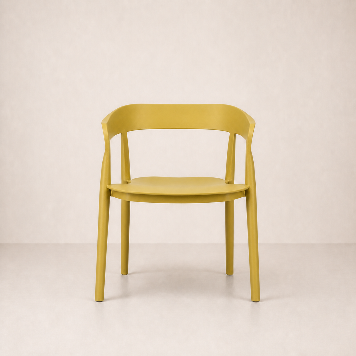 Ridge Stackable Dining Armchair - Ochre Yellow