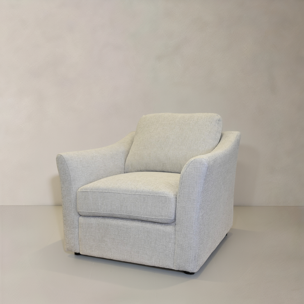 THEO Fabric Lounge Chair, Beige, 37"