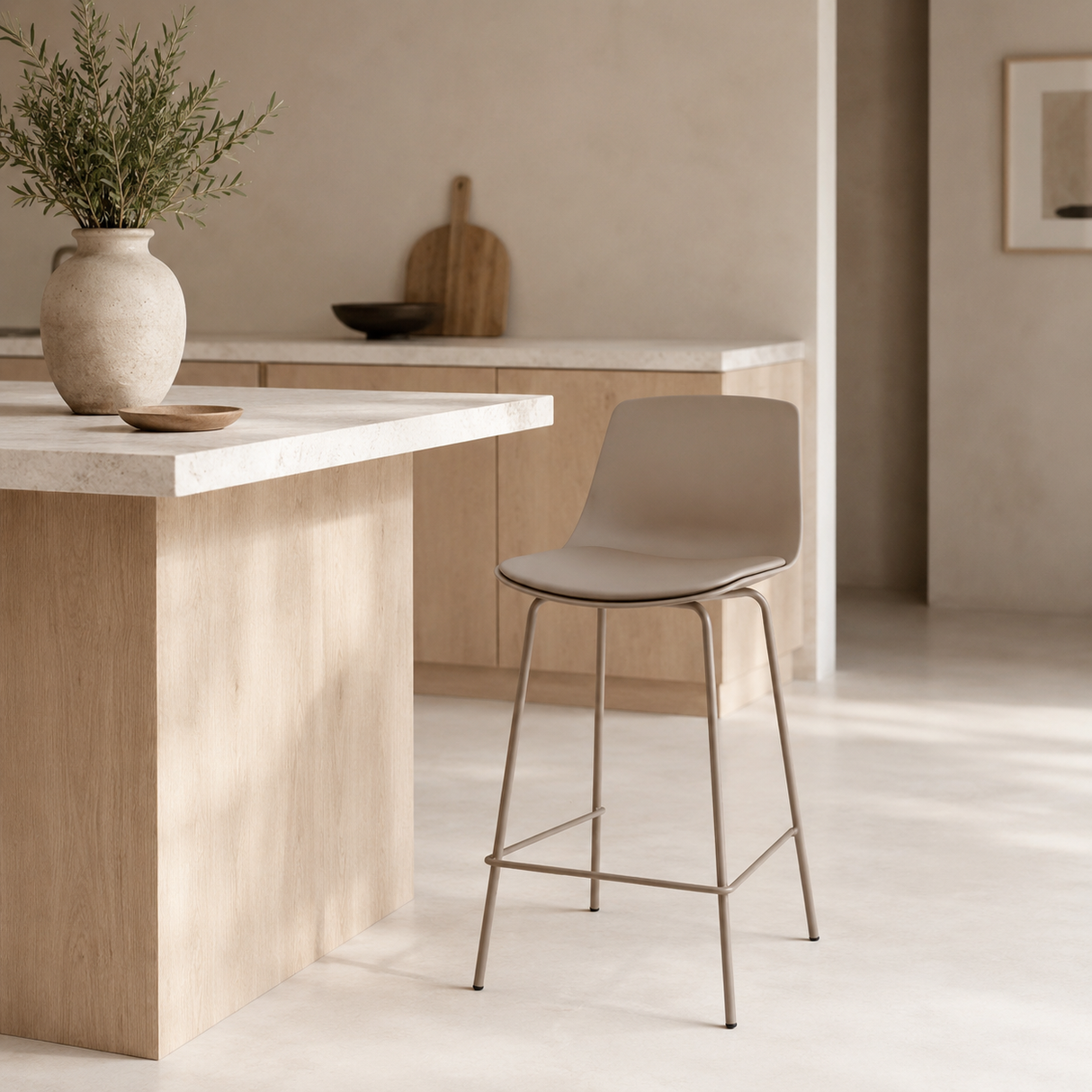 Agata Counter Stool - Desert Brown