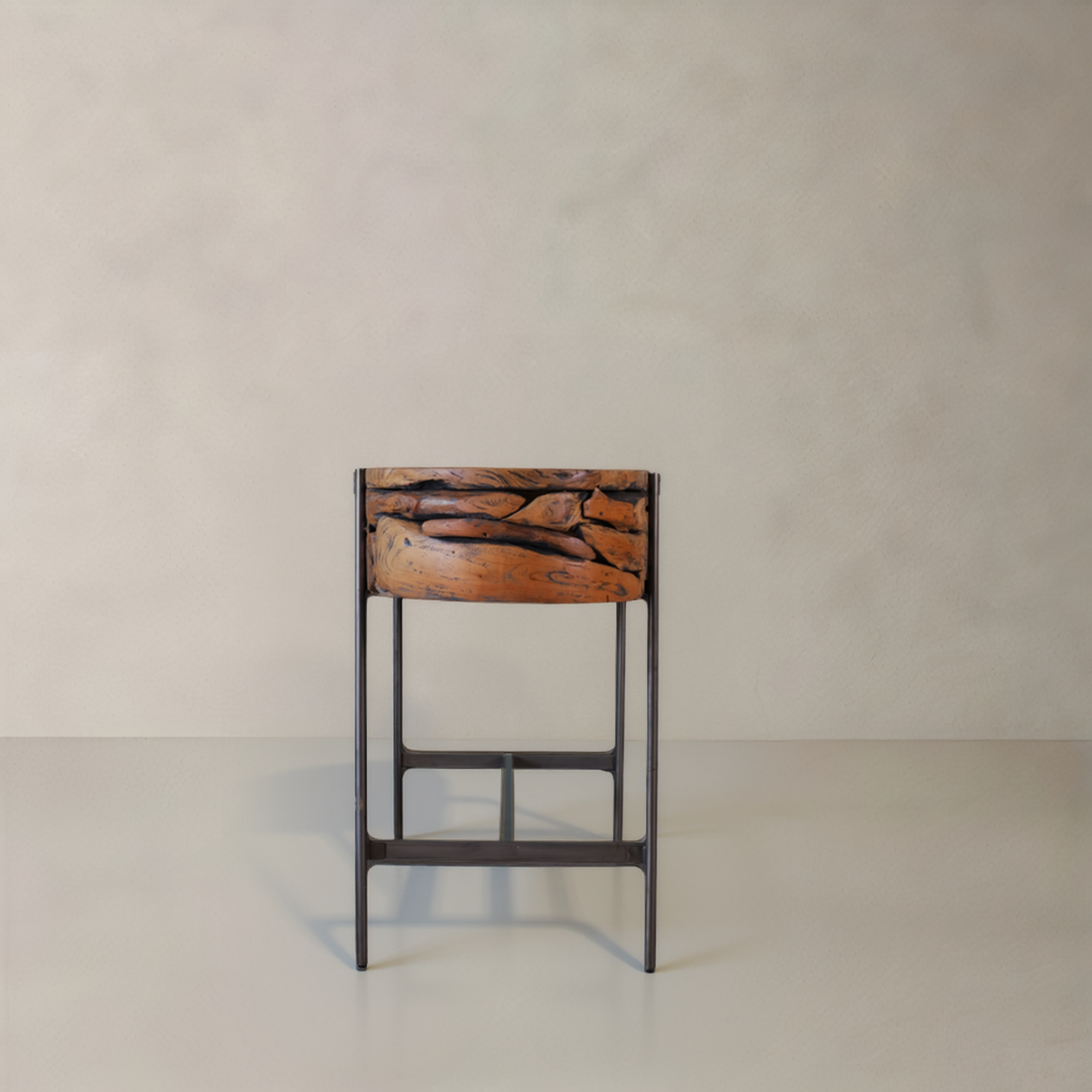 STRATA Console en teck massif, naturel, 140cm