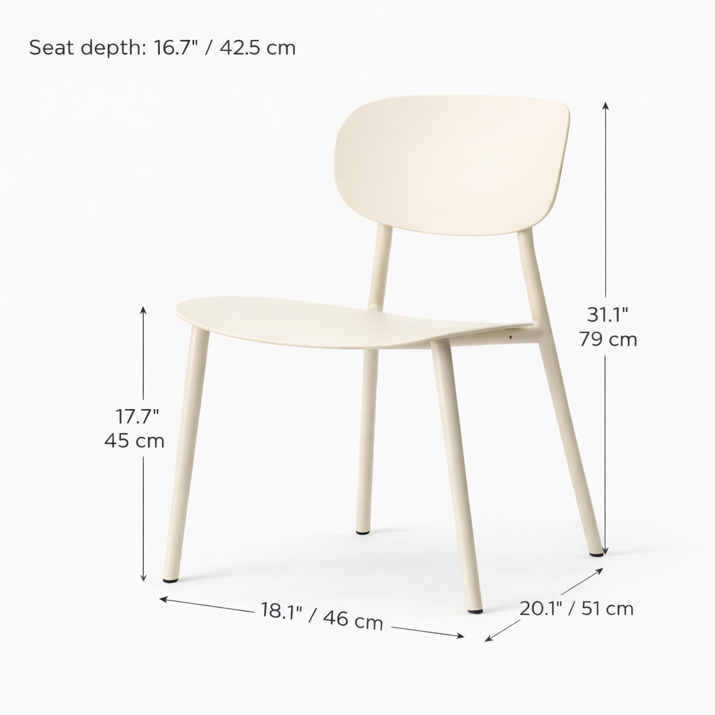 Chaise de salle à manger Vivian - Neutral White