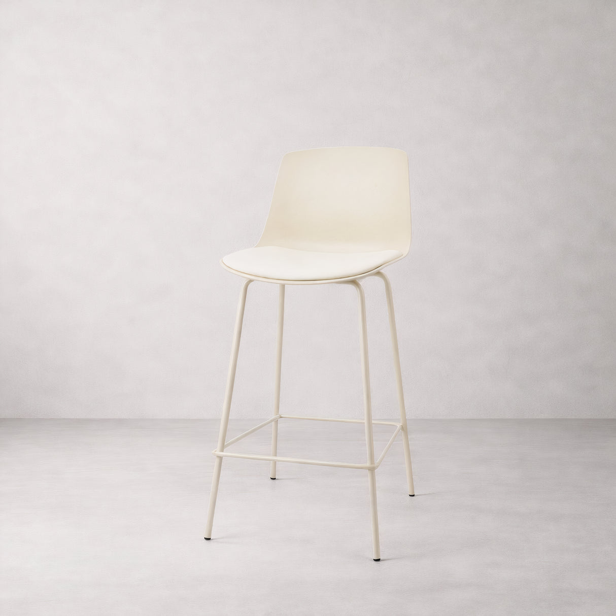 Agata Counter Stool - Neutral White