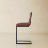 LIME Leather Counter Stool, Brown, 65cm