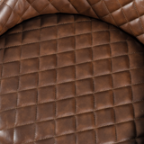 VICTOR Leather Bar Stool, Brown, 75cm