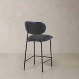 CLAPA Leather Counter Stool, Black, 65cm
