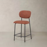 CLAPA Leather Counter Stool, Brown, 65cm