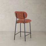 CLAPA Leather Counter Stool, Brown, 65cm