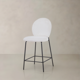 GRETA Corduroy Fabric Counter Stool, Cream, 65cm