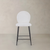 GRETA Corduroy Fabric Counter Stool, Cream, 65cm
