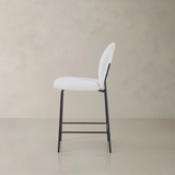 GRETA Corduroy Fabric Counter Stool, Cream, 65cm