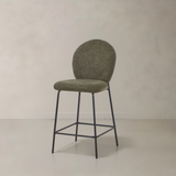 GRETA Fabric Counter Stool, Green, 65cm