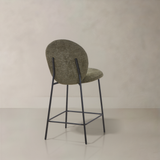 GRETA Fabric Counter Stool, Green, 65cm