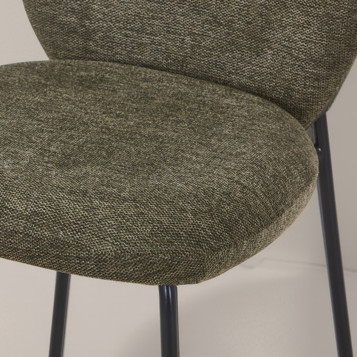 GRETA Fabric Counter Stool, Green, 65cm