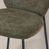 GRETA Fabric Counter Stool, Green, 65cm