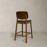 IVY Solid Wood Counter Stool, Black, 65cm