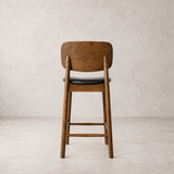 Ivy Solid Wood Counter Stool - Smoked Oak and Black