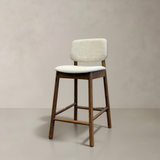 IVY Solid Wood Counter Stool, Cream, 65cm
