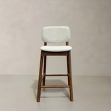 IVY Solid Wood Counter Stool, Cream, 65cm