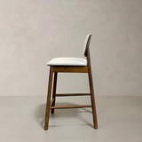 IVY Solid Wood Counter Stool, Cream, 65cm