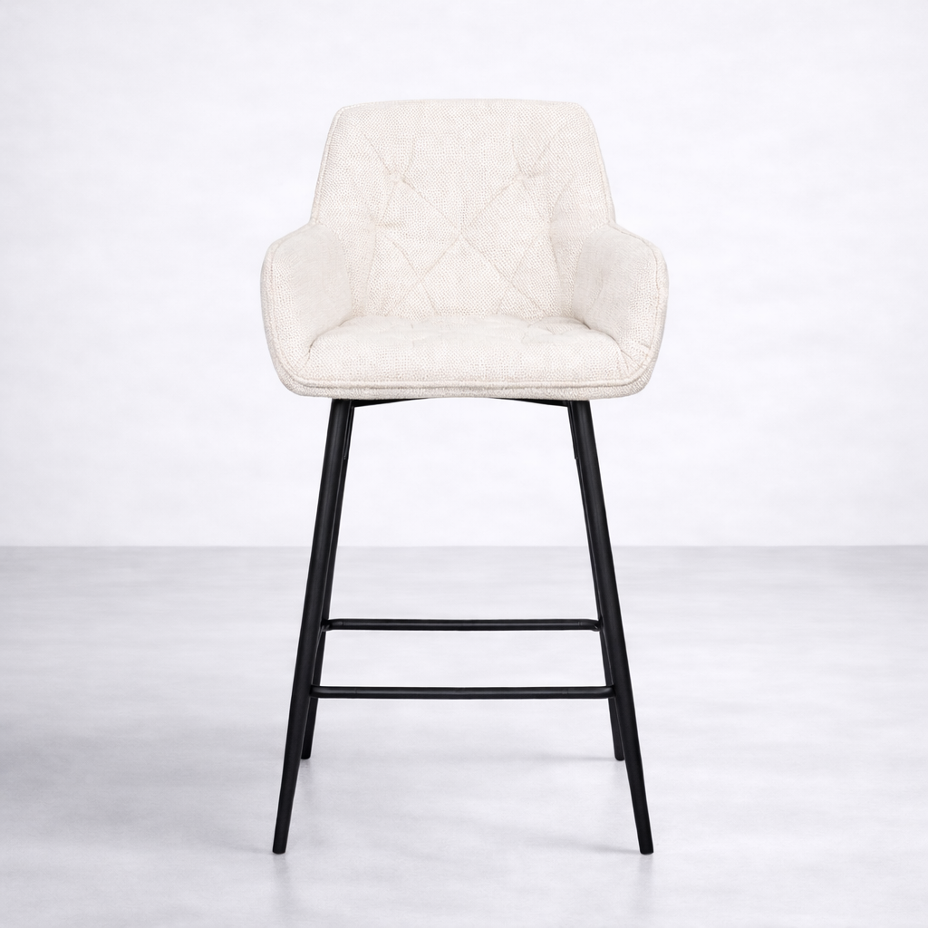 Alba Fabric Counter Stool - Cream