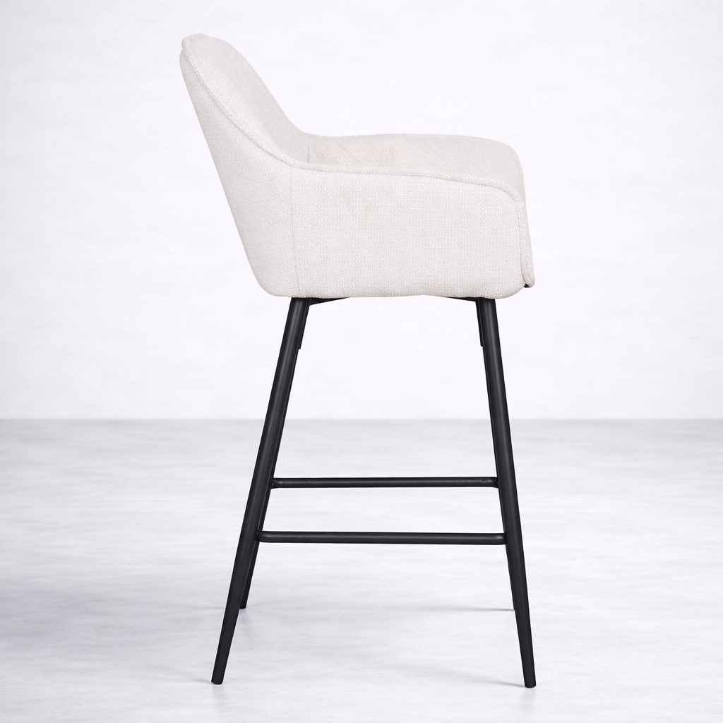 Alba Fabric Counter Stool - Cream