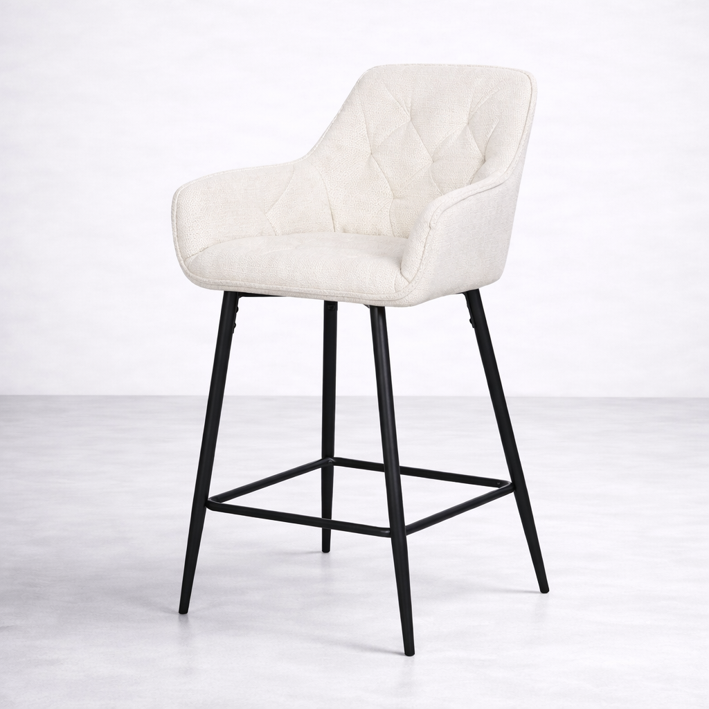 Alba Fabric Counter Stool - Cream
