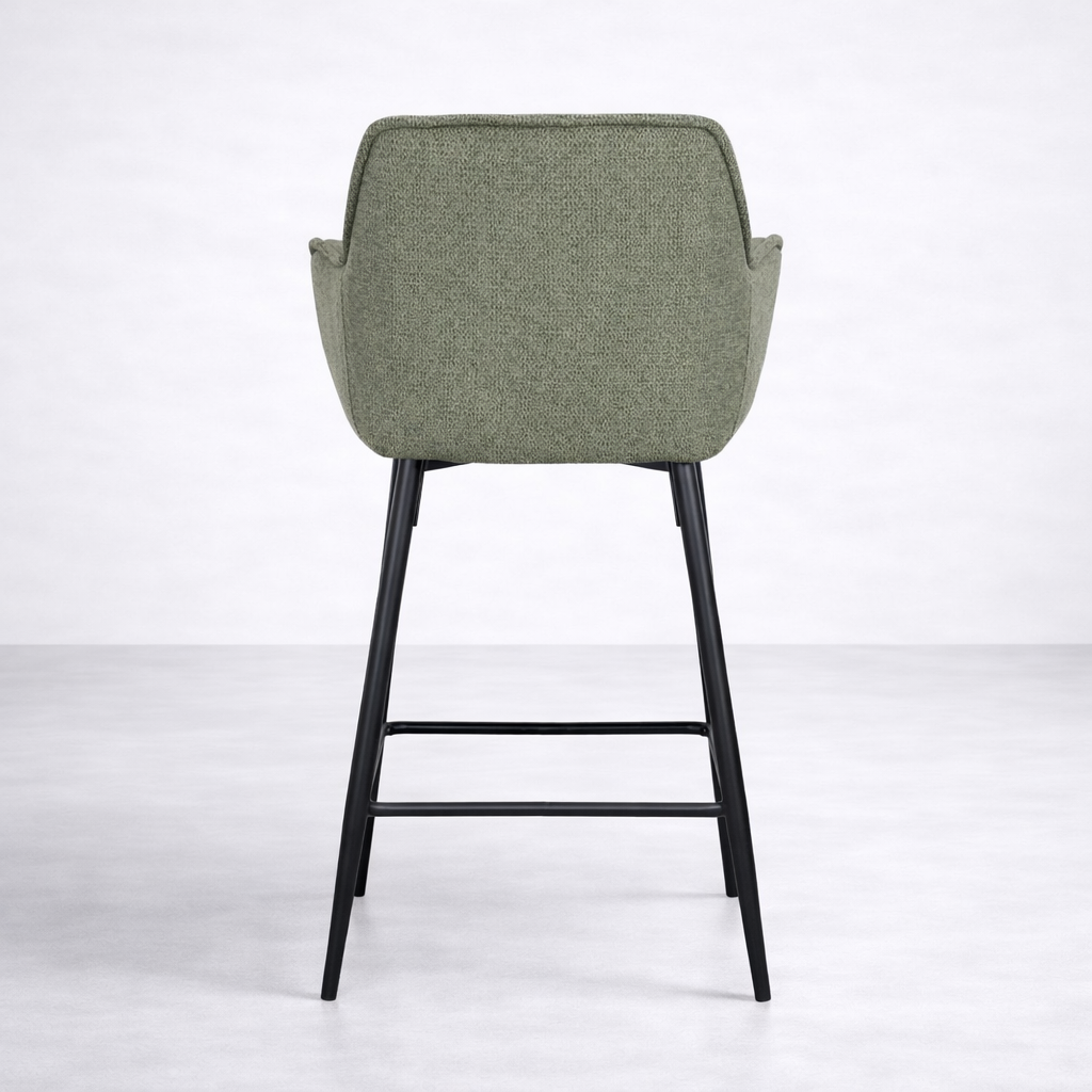 Alba Fabric Counter Stool - Green