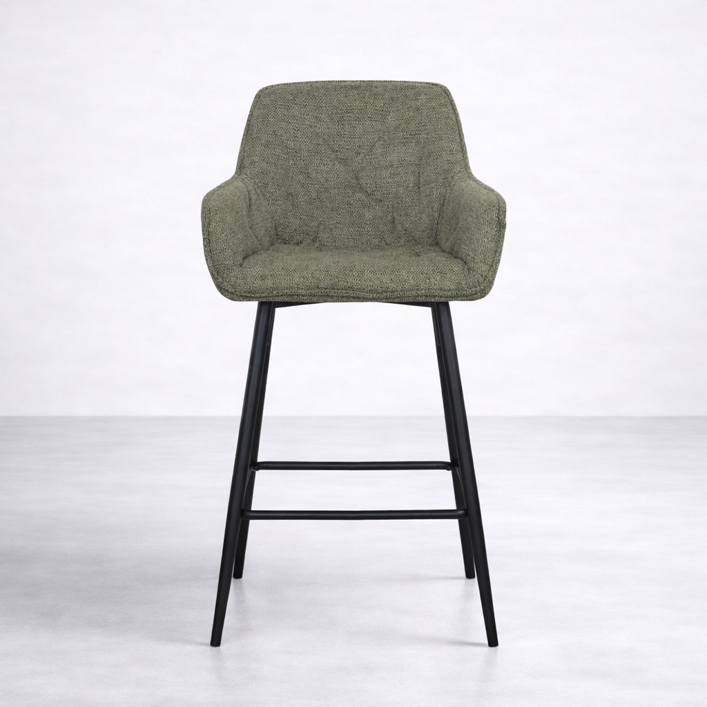 Alba Fabric Counter Stool - Green