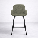 Alba Fabric Counter Stool - Green