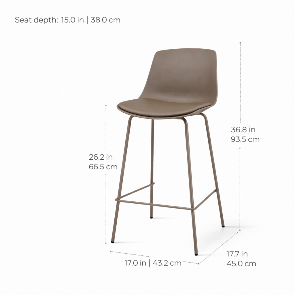 Agata Counter Stool - Desert Brown