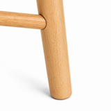 Ivy Solid Wood Counter Stool - Natural Oak and Heathered Ivory