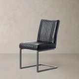 LIME Chaise en cuir, noir