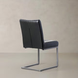 LIME Chaise en cuir, noir