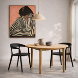Ridge Stackable Dining Armchair, Black