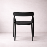 Ridge Stackable Dining Armchair, Black