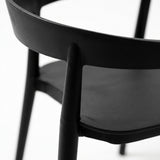 Ridge Stackable Dining Armchair, Black