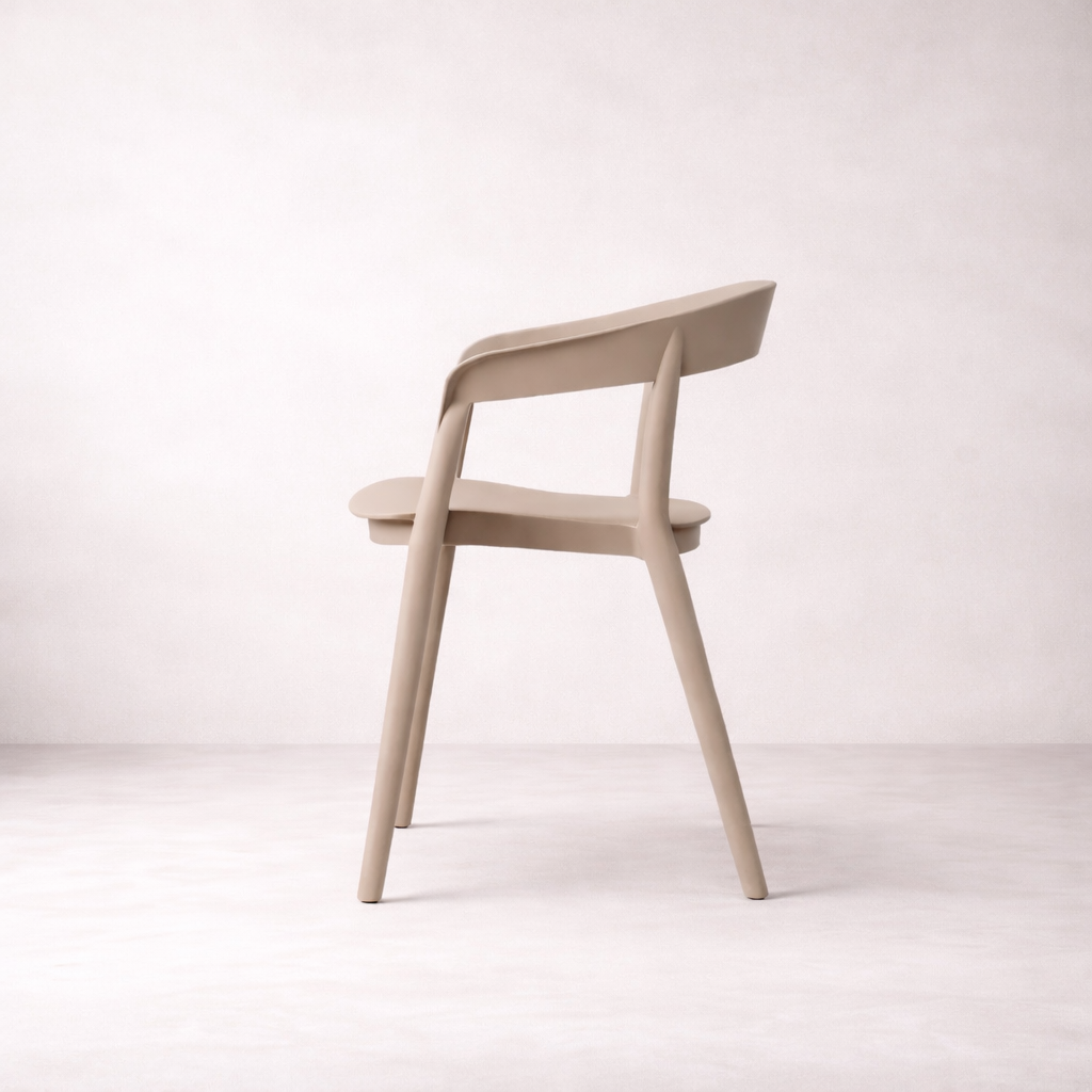 Ridge Stackable Dining Armchair - Brown