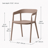 Ridge Stackable Dining Armchair - Desert Brown