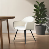 ROMA Fauteuil en tissu boucle, crème