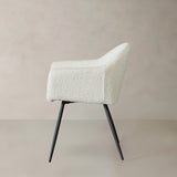 ROMA Fauteuil en tissu boucle, crème