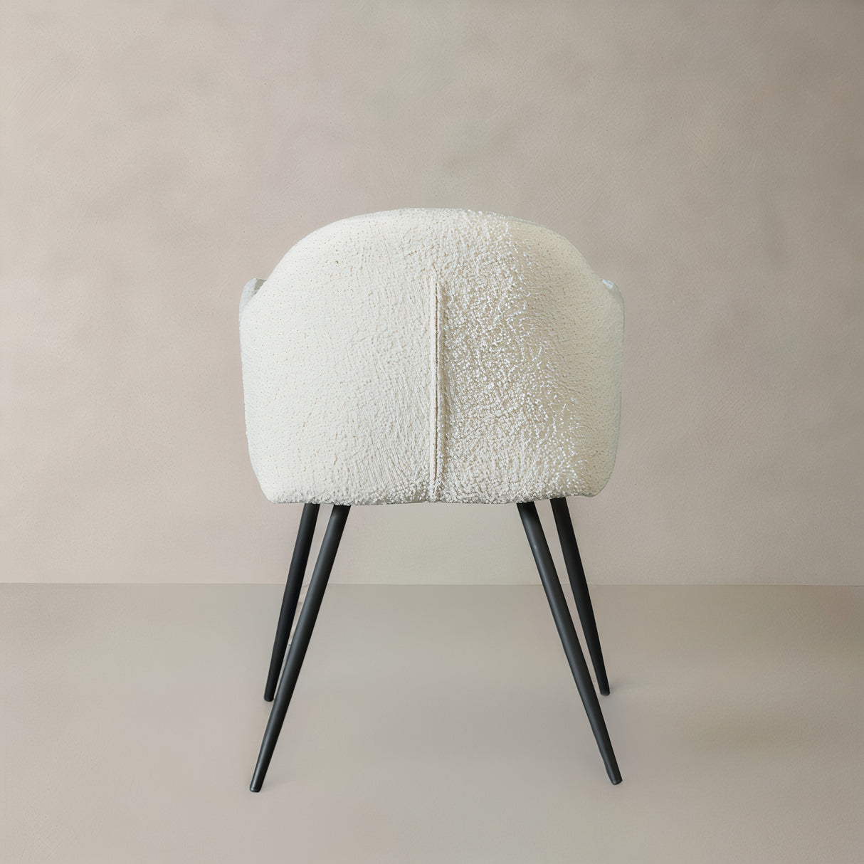 ROMA Fauteuil en tissu boucle, crème