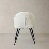 ROMA Fauteuil en tissu boucle, crème