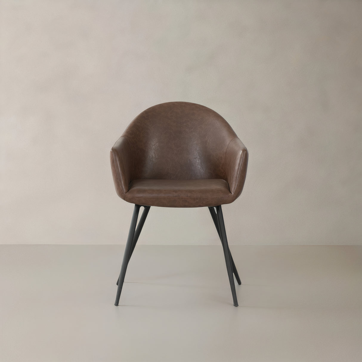 ROMA Fauteuil en cuir, marron