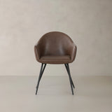 ROMA Fauteuil en cuir, marron