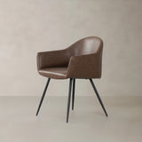 ROMA Fauteuil en cuir, marron