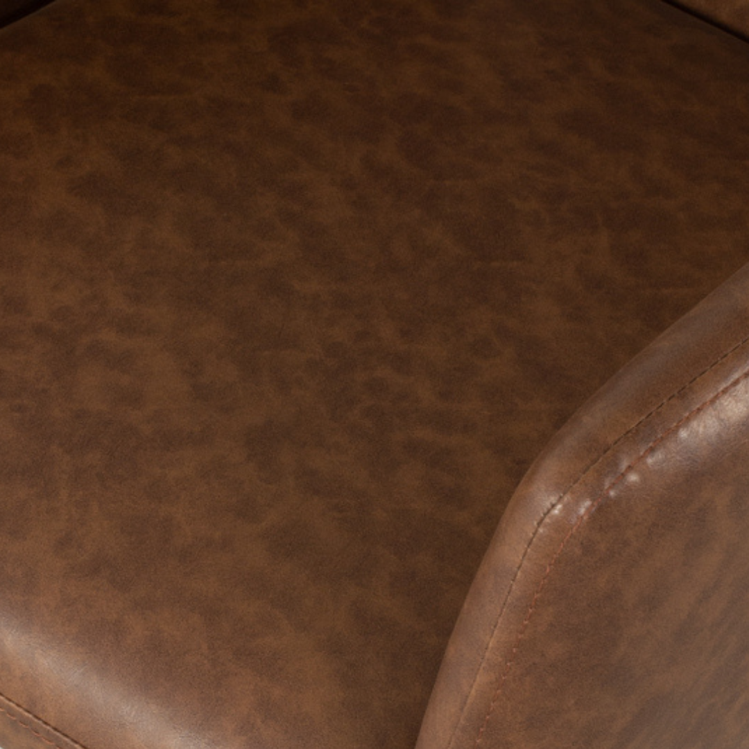 ROMA Fauteuil en cuir, marron