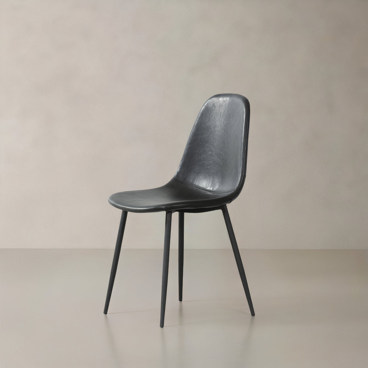 ROMA Leather Chair, Black