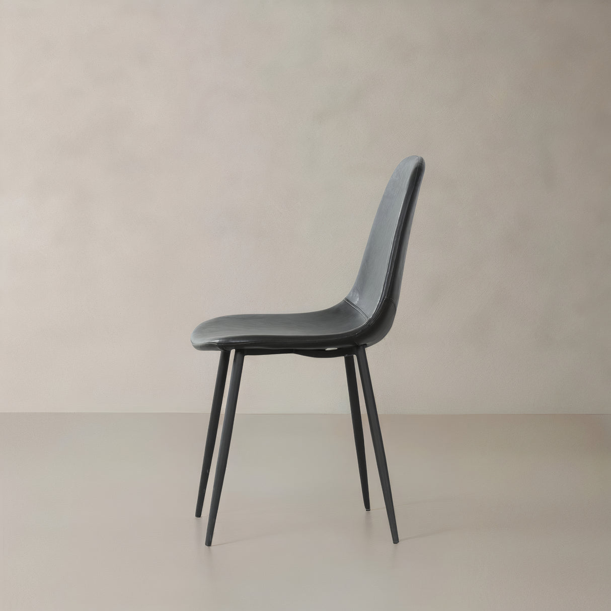 ROMA Leather Chair, Black
