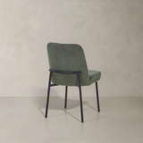 OLIVIA Corduroy Fabric Dining Chair, Green