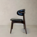 BLUSH Solid Wood Dining Chair, Black